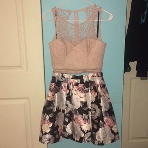 Sequin Hearts 2-piece hoco/prom dress